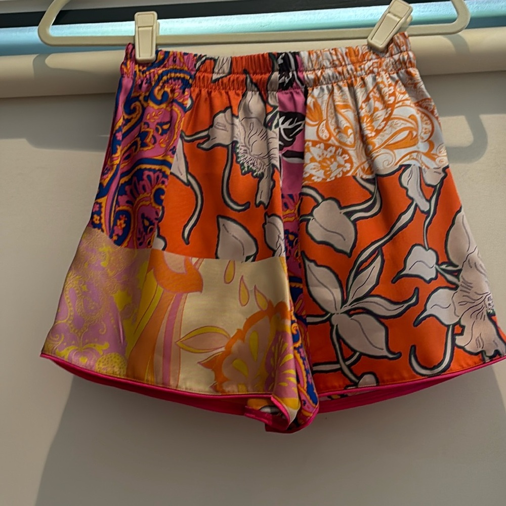 Zara multicolored floral shorts